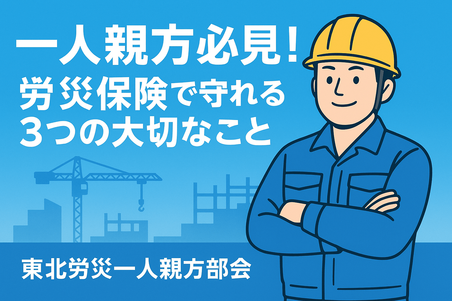 一人親方必見!労災保険で守れる3つの大切なこと